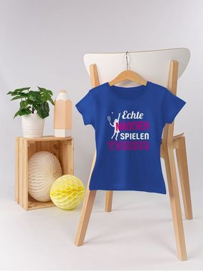 Shirtracer T-Shirt Echte Mädchen spielen Tennis - Kinder Sport Kleidung - Mädchen Kinder T-Shirt tennis lustig - lustige t-shirts für mädchen