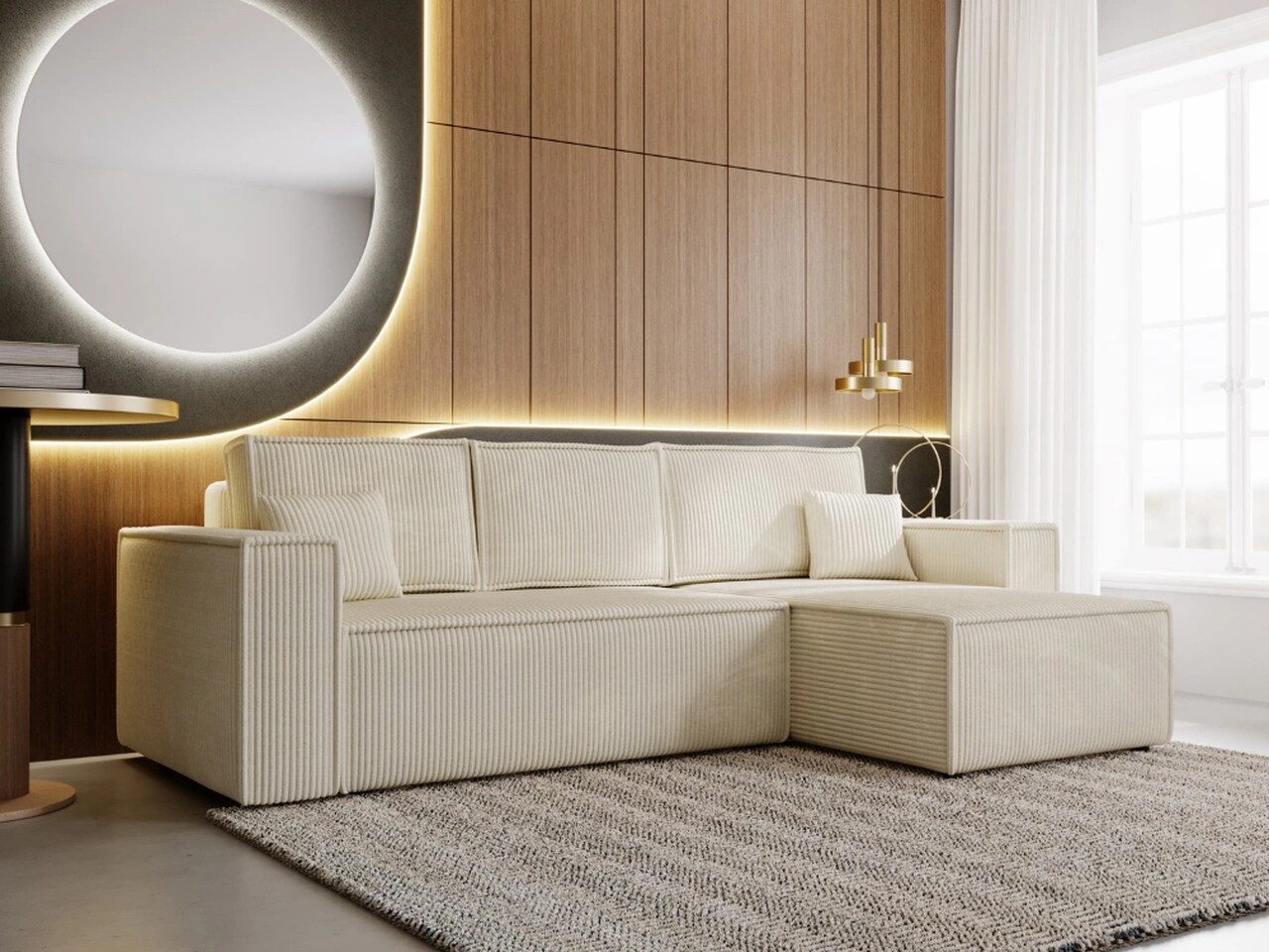 GrainGold Ecksofa L-Form PRATO mit Schlaffunktion günstig online kaufen