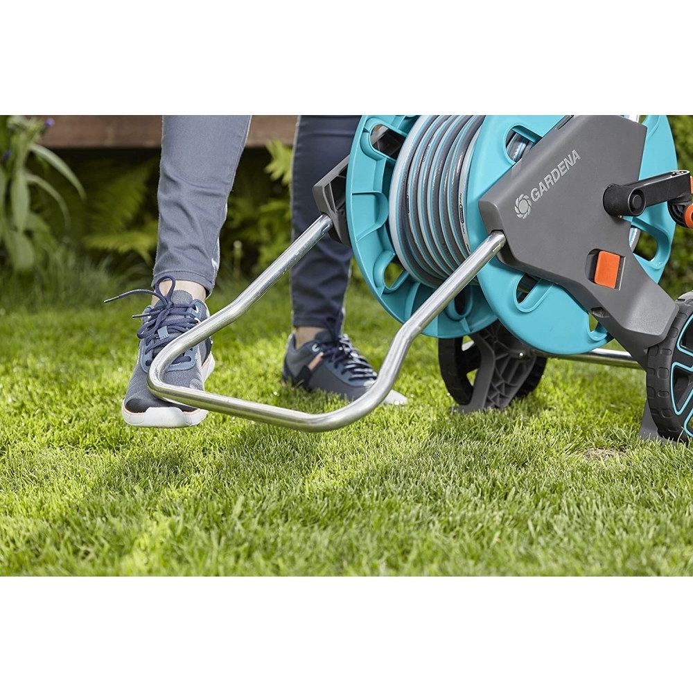 GARDENA Gartenschlauch Gardena CleverRoll M Schlauchwagen für 60 m Schlauch., Höhenverstellbarer Griff für komfortable Handhabung, (Schlauchwagen)