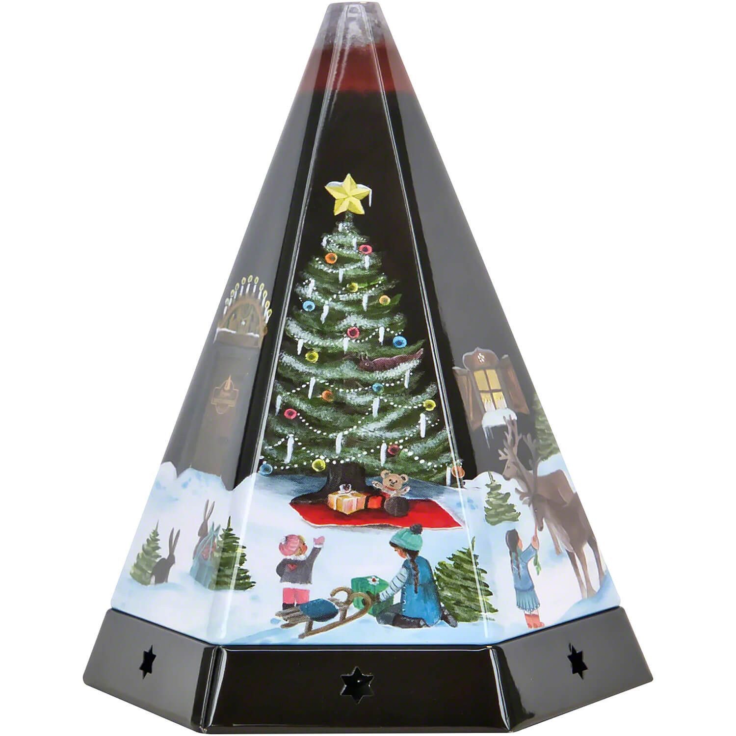 Crottendorfer Räucherhaus Crottendorfer Räucherpyramide aus Metall, Räucherkerzenhalter, aus Metall mit Räucherkerzenhalter