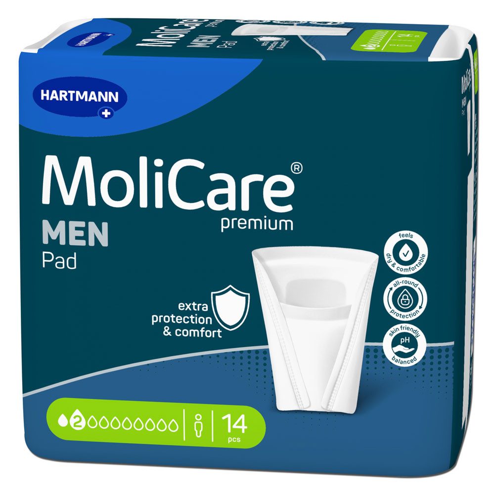 PAUL HARTMANN AG Inkontinenz-Einlage Hartmann MoliCare® Premium MEN PAD 2 Tropfen (1x14