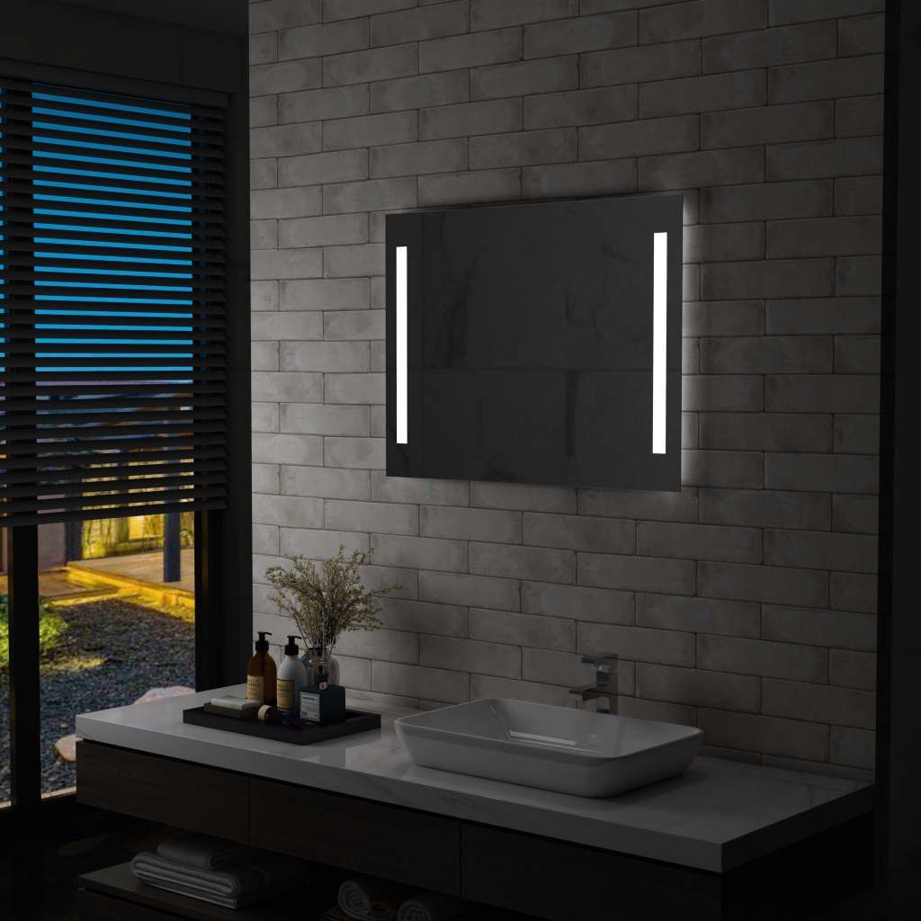 Badezimmer-mit cm LEDs furnicato Wandspiegel 80x60