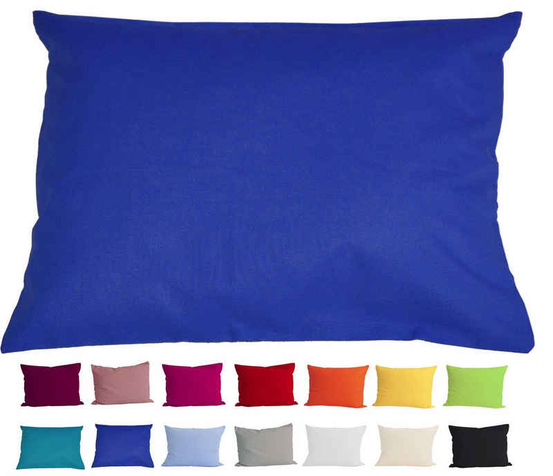 Kissenbezug Basic, beties, Kissenhülle ca. 40x60 cm 100% Baumwolle in vielen kräftigen Uni-Farben (royal)