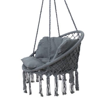 yourGEAR Hängestuhl yourGEAR Boracay Grey - Hängesessel mit Sitz-Polster max 240kg Hängeschaukel 360° Swing Chair Schwebe-Sessel