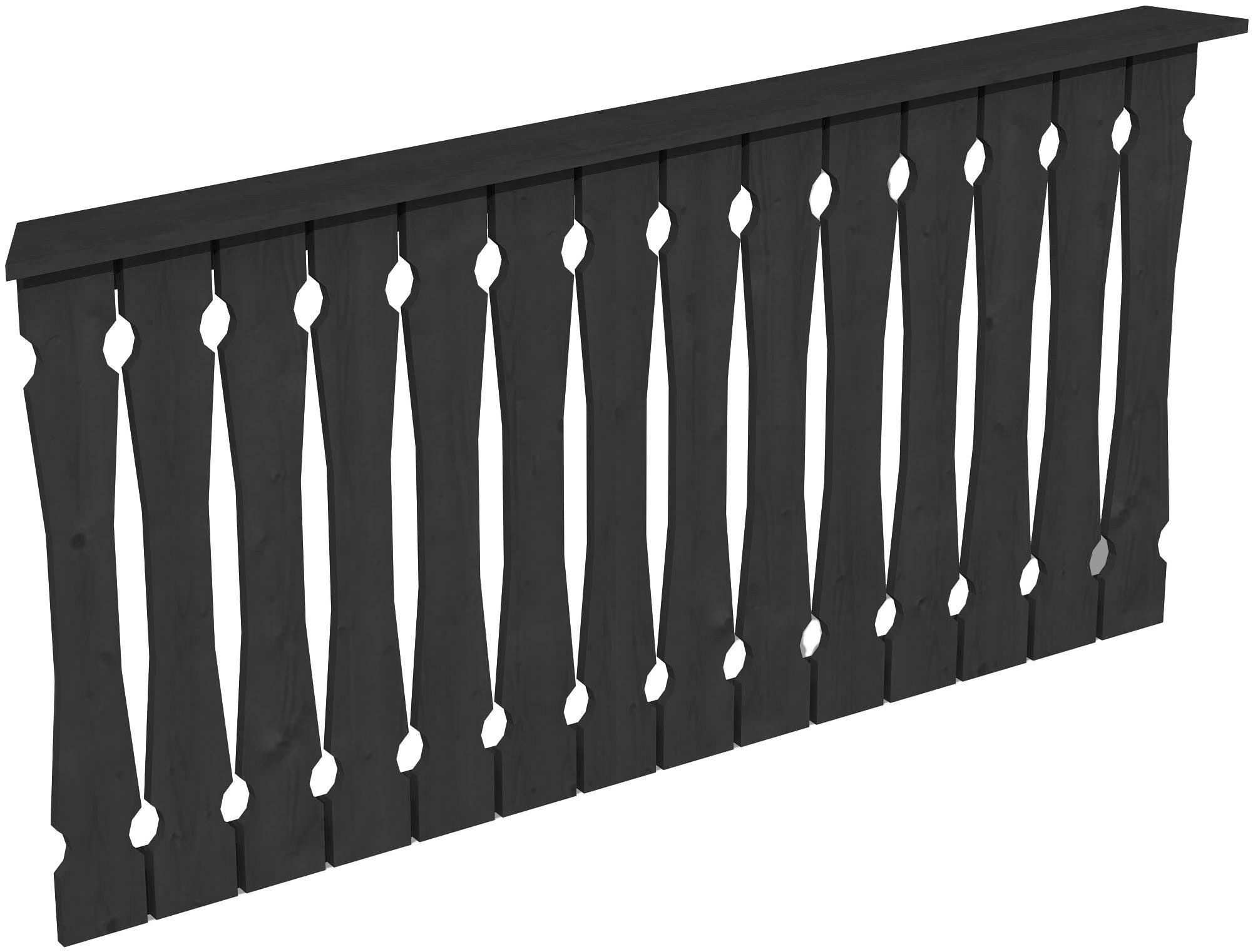 Skanholz Brüstungsgeländer Balkonschalung, 180 cm Länge, 96 cm Höhe