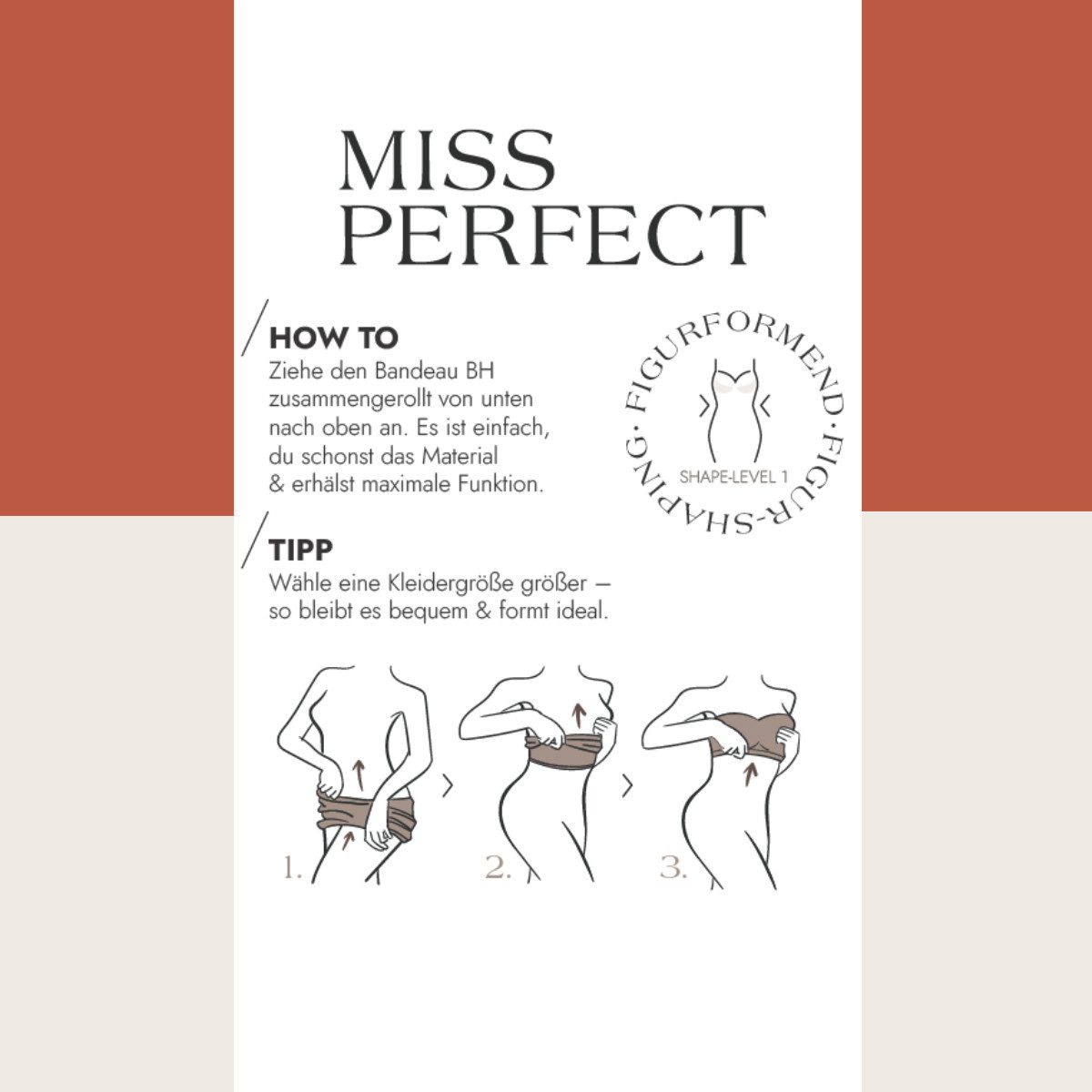 Miss Perfect Bandeau-BH 36622 tyle 'n go Bandeau BH doppelt