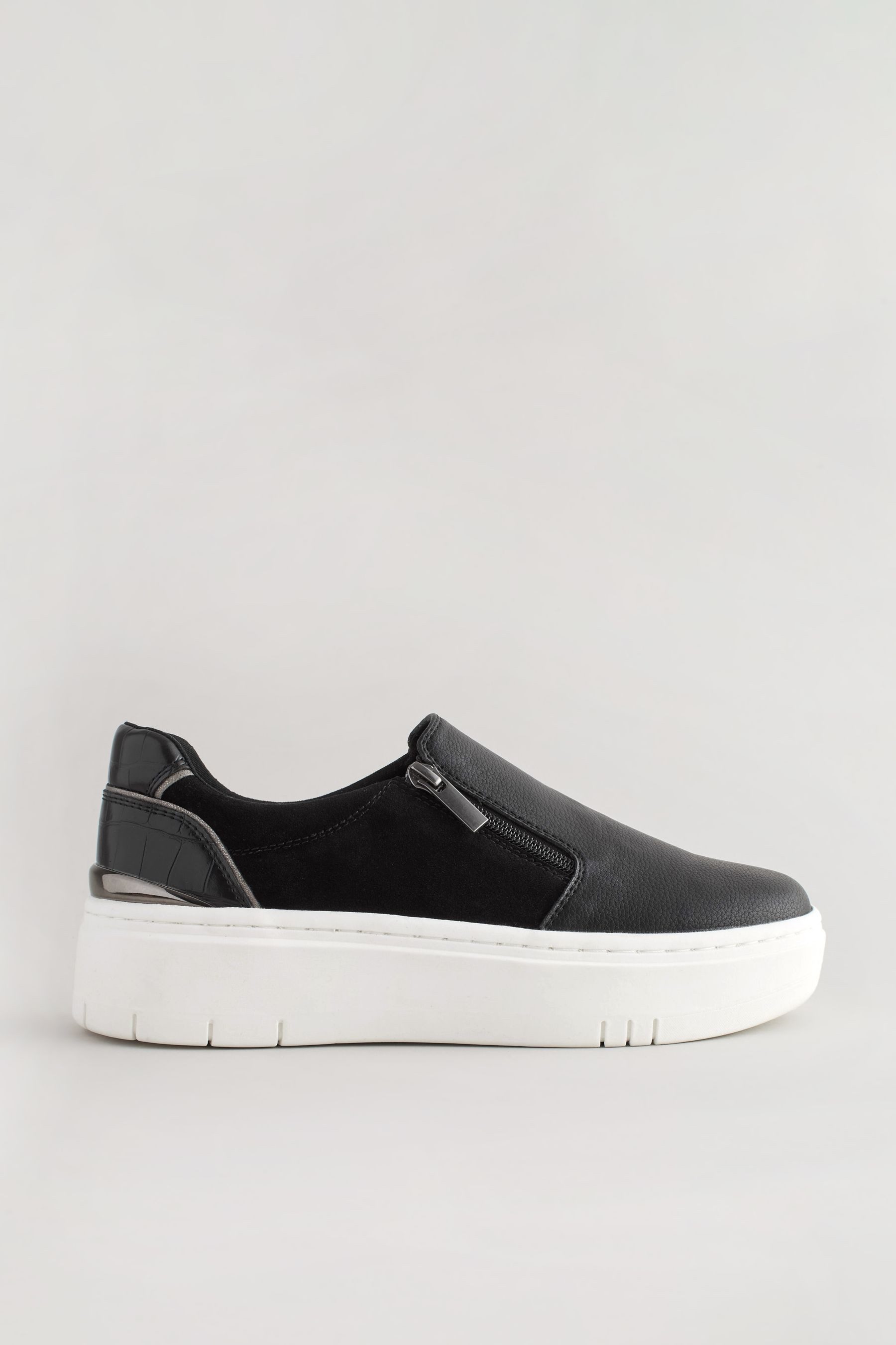 Forerver Comfort® Metallic-Sneaker Reißverschluss Sneaker
