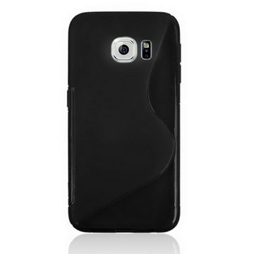 König Design Handyhülle Samsung Galaxy S6 Edge, Samsung Galaxy S6 Edge Handyhülle Backcover Schwarz