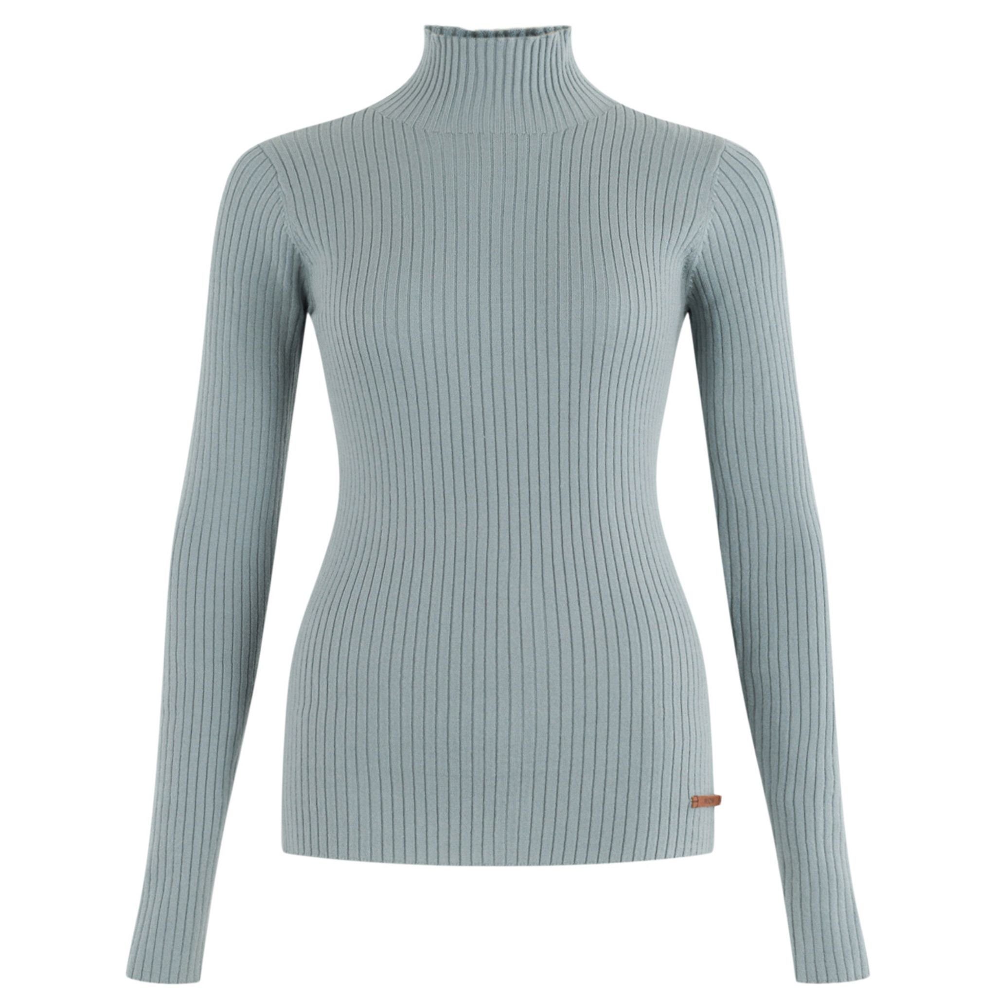 Moscow Design Stehkragenpullover Rewind Strick Stehkragenpullover in versch. Farben Hellblau