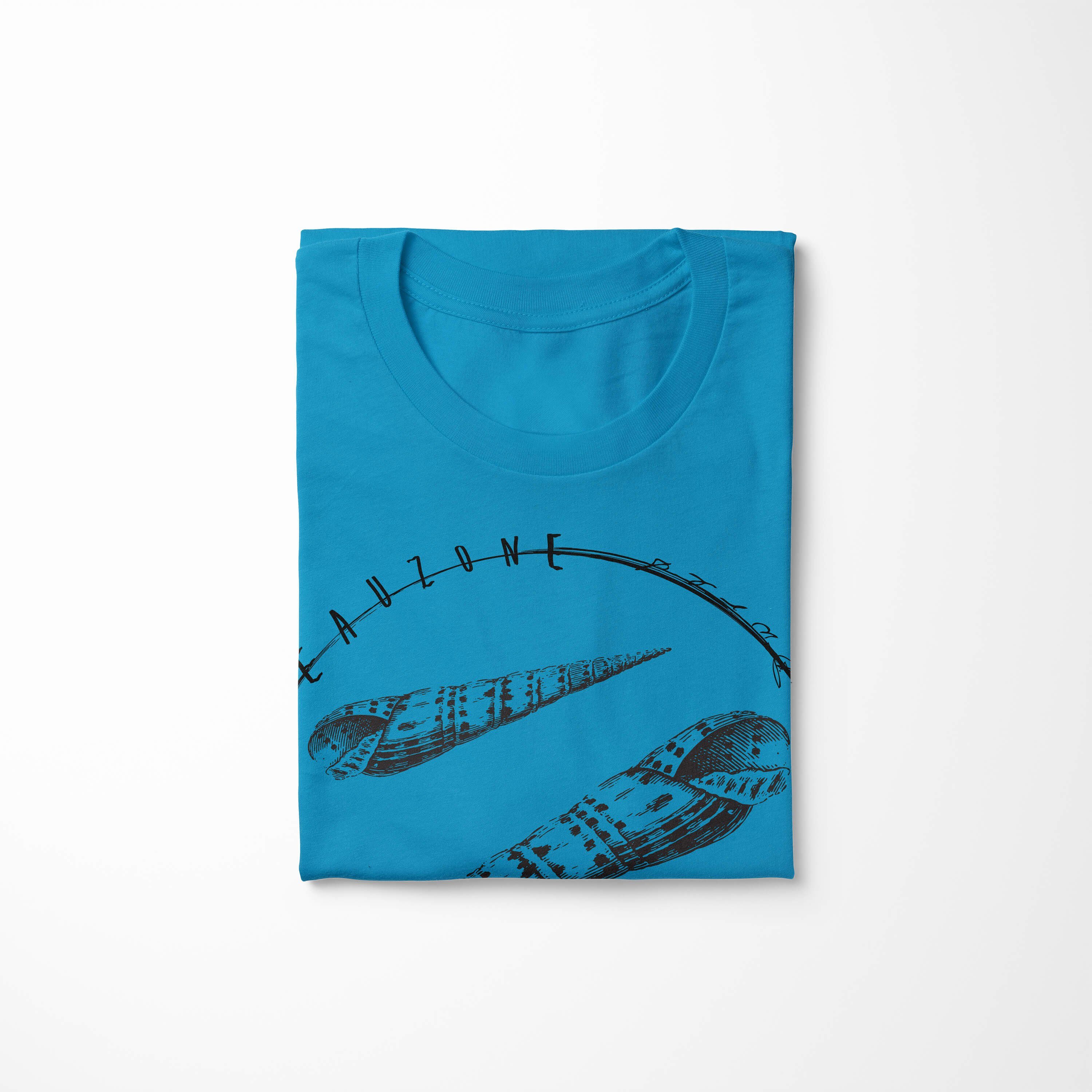 Tiefsee 075 Art / feine Struktur Fische Serie: Atoll Creatures, Sinus T-Shirt und - Sea T-Shirt Schnitt Sea sportlicher