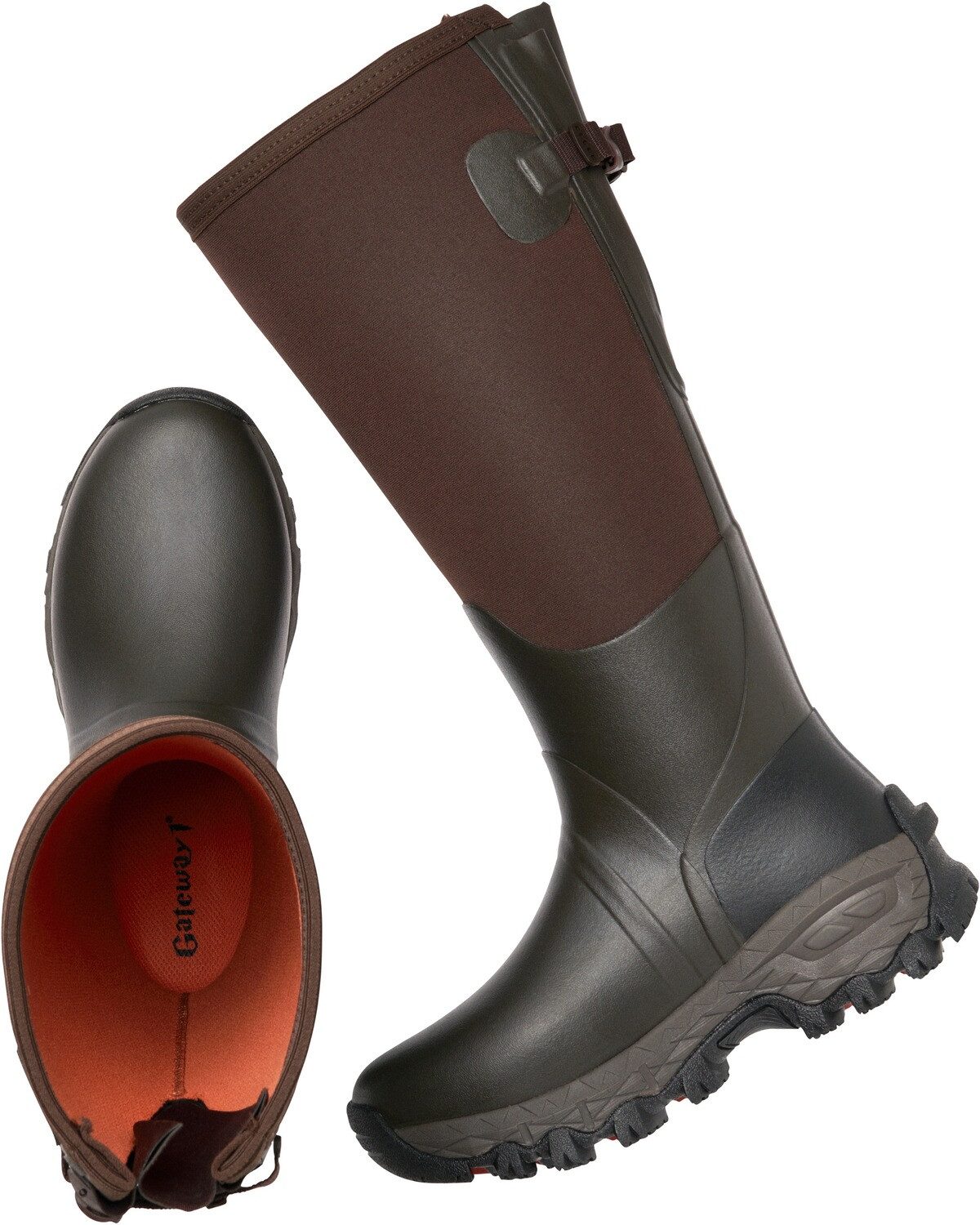 Gateway1 Damen Gummistiefel Woodwalker Lady 17'' 4mm Gummistiefel Stoßdämpfend, Wärmeisolation