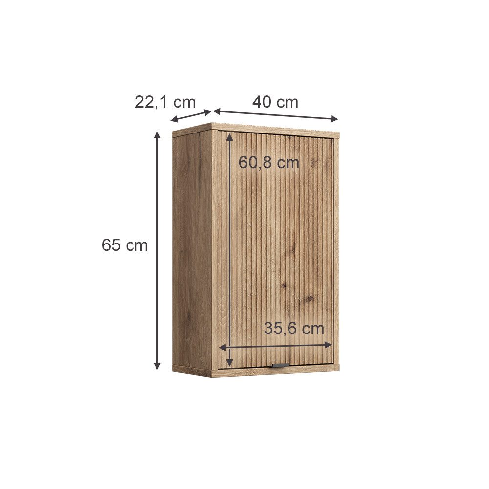 Vicco Hängeschrank Eliza, Viking Oak/Sonoma, 40 x 65 cm mit eine Tür (1-St)