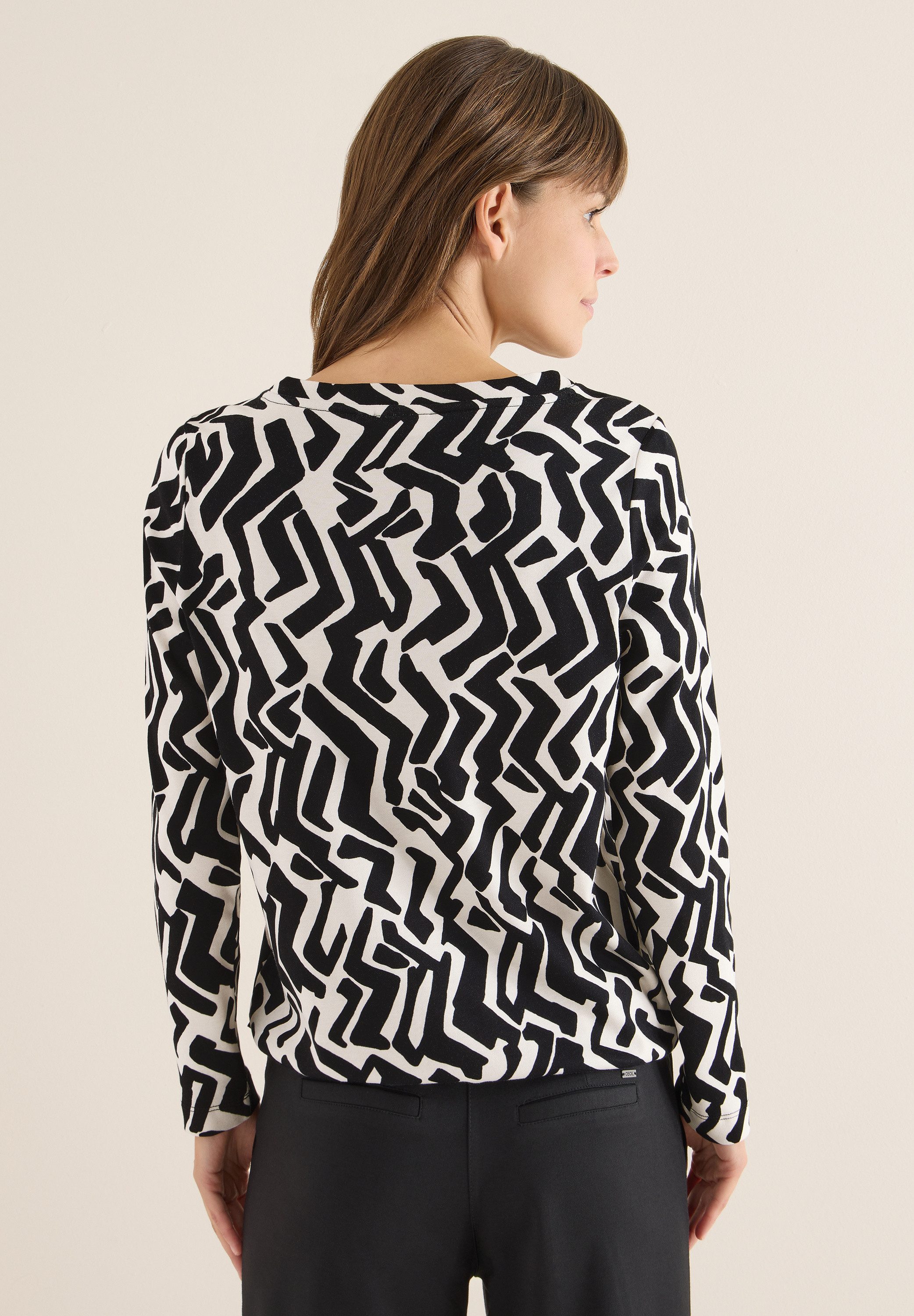 CECIL Langarmshirt mit U-Boot-Ausschnitt günstig online kaufen