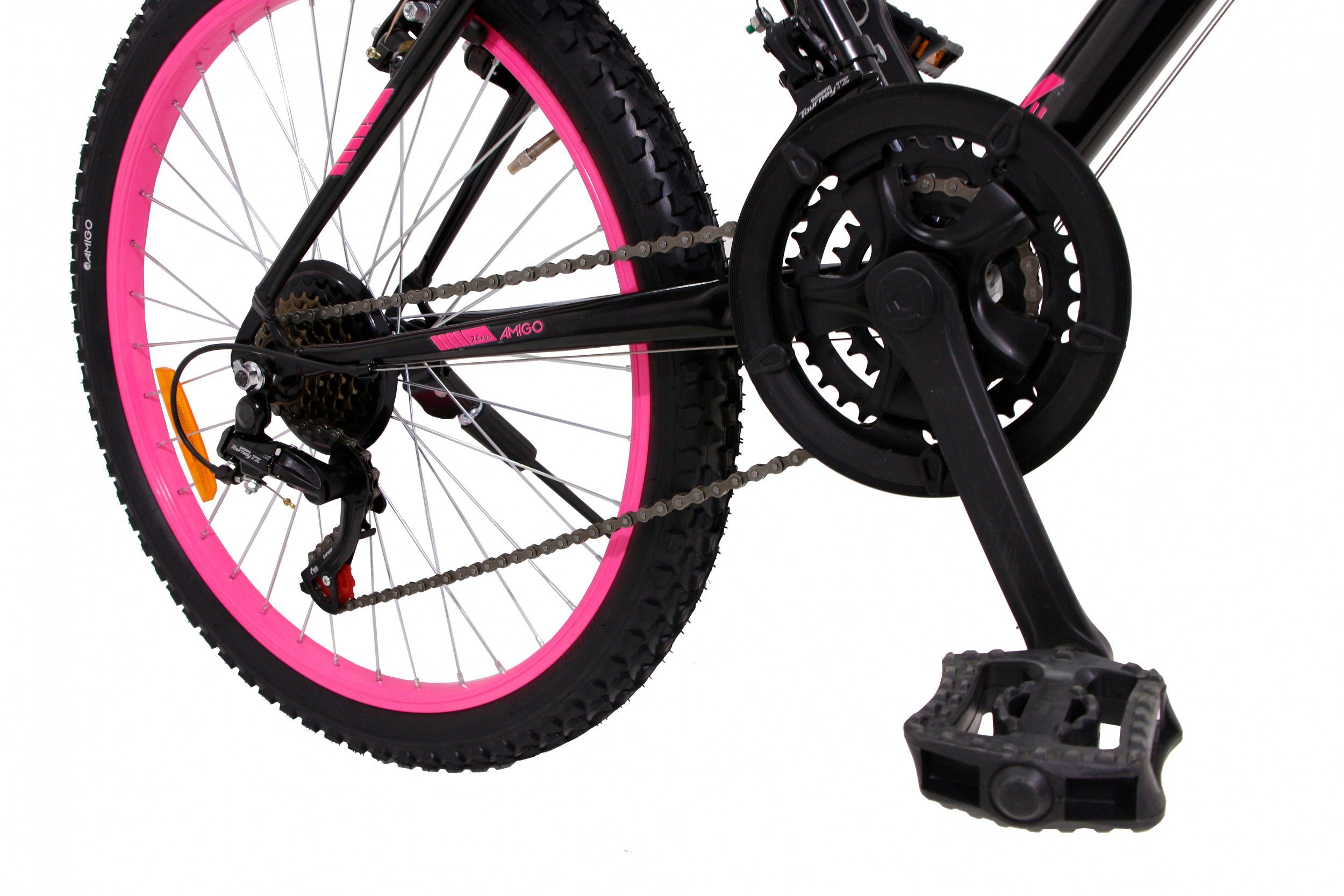 AMIGO Mountainbike »Mädchenfahrrad Schwarz/ Pink • Kinderfahrrad 24 / 26  Zoll«, 18 Gang Shimano online kaufen | OTTO