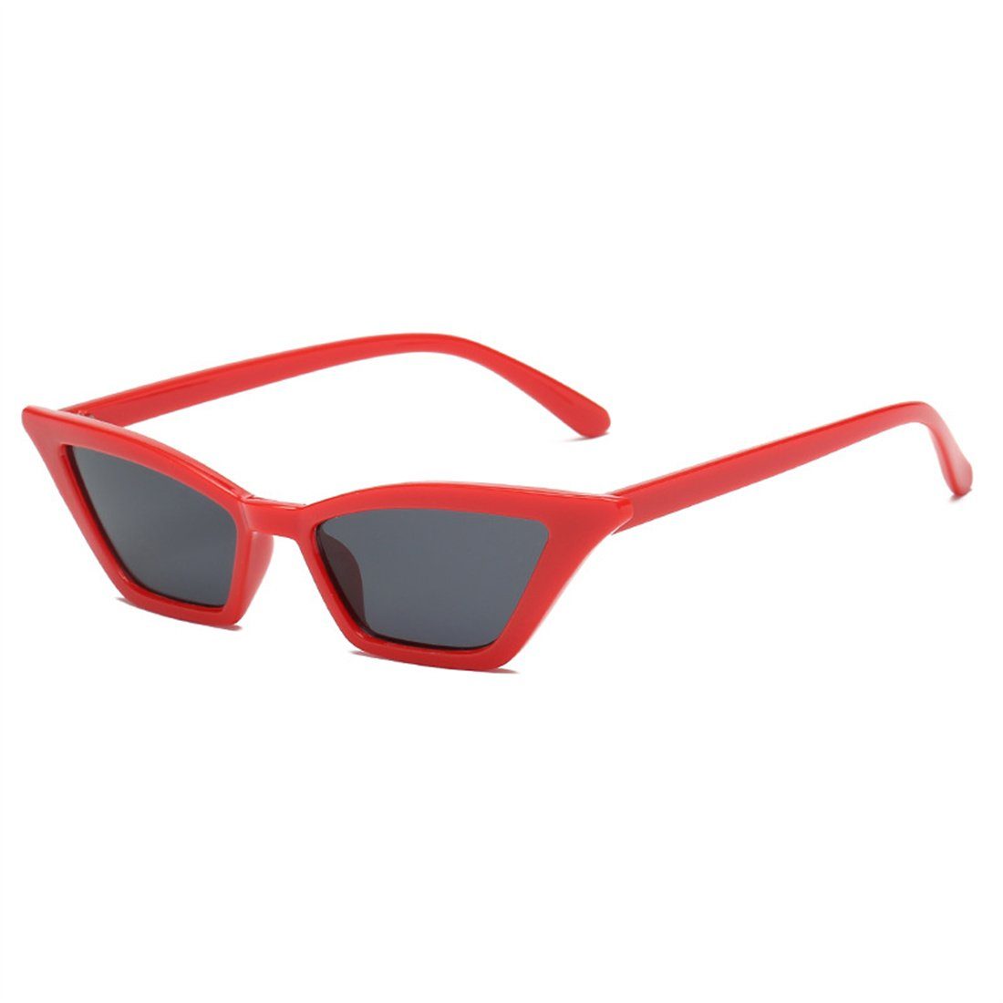 DÖRÖY Sonnenbrille Damen Outdoor kleine Rahmen Katze Auge Sonnenbrille, Retro-Shades