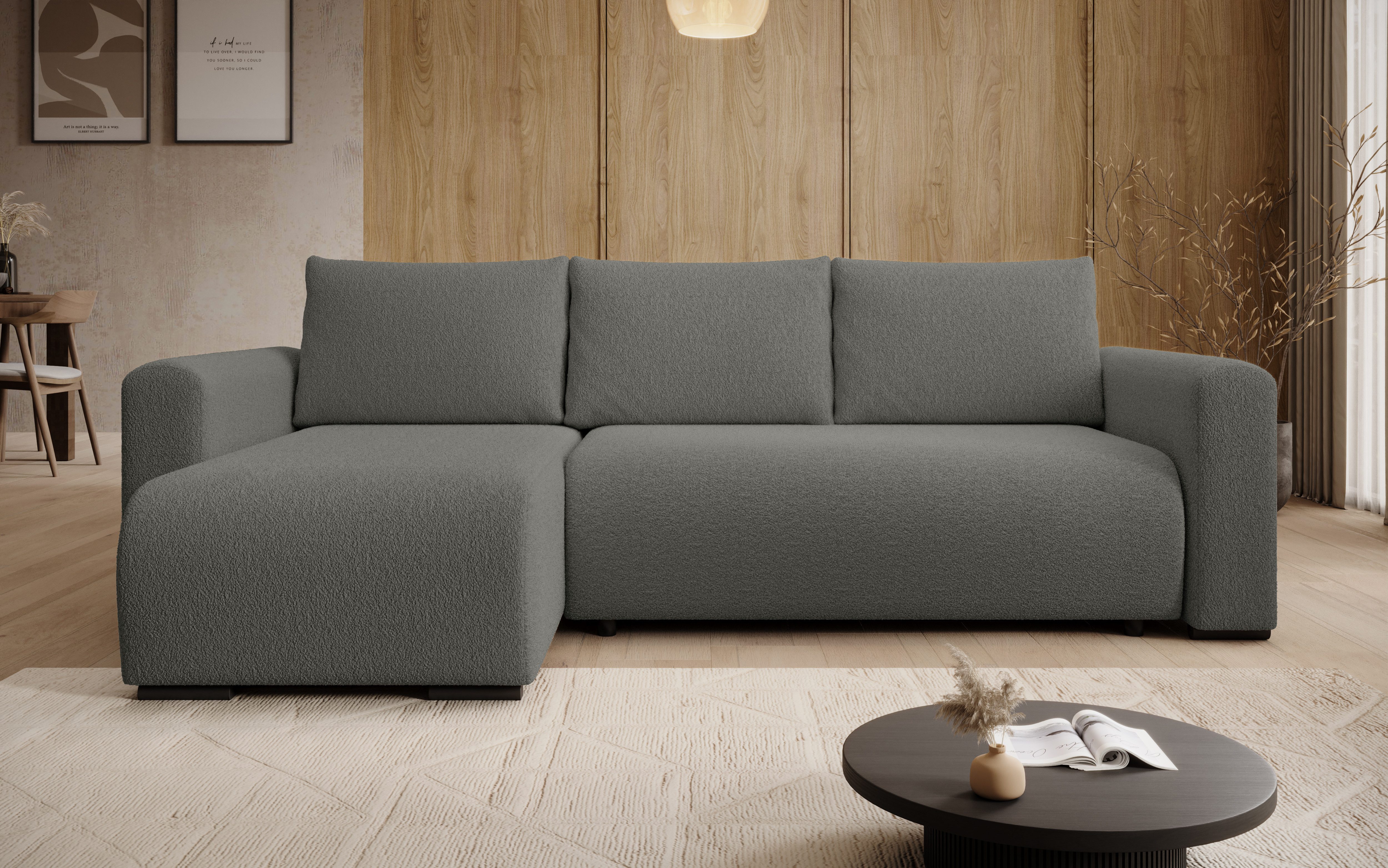 storez24 Ecksofa Tally, mit Bettkasten und Schlaffunktion, L-Form, bequem
