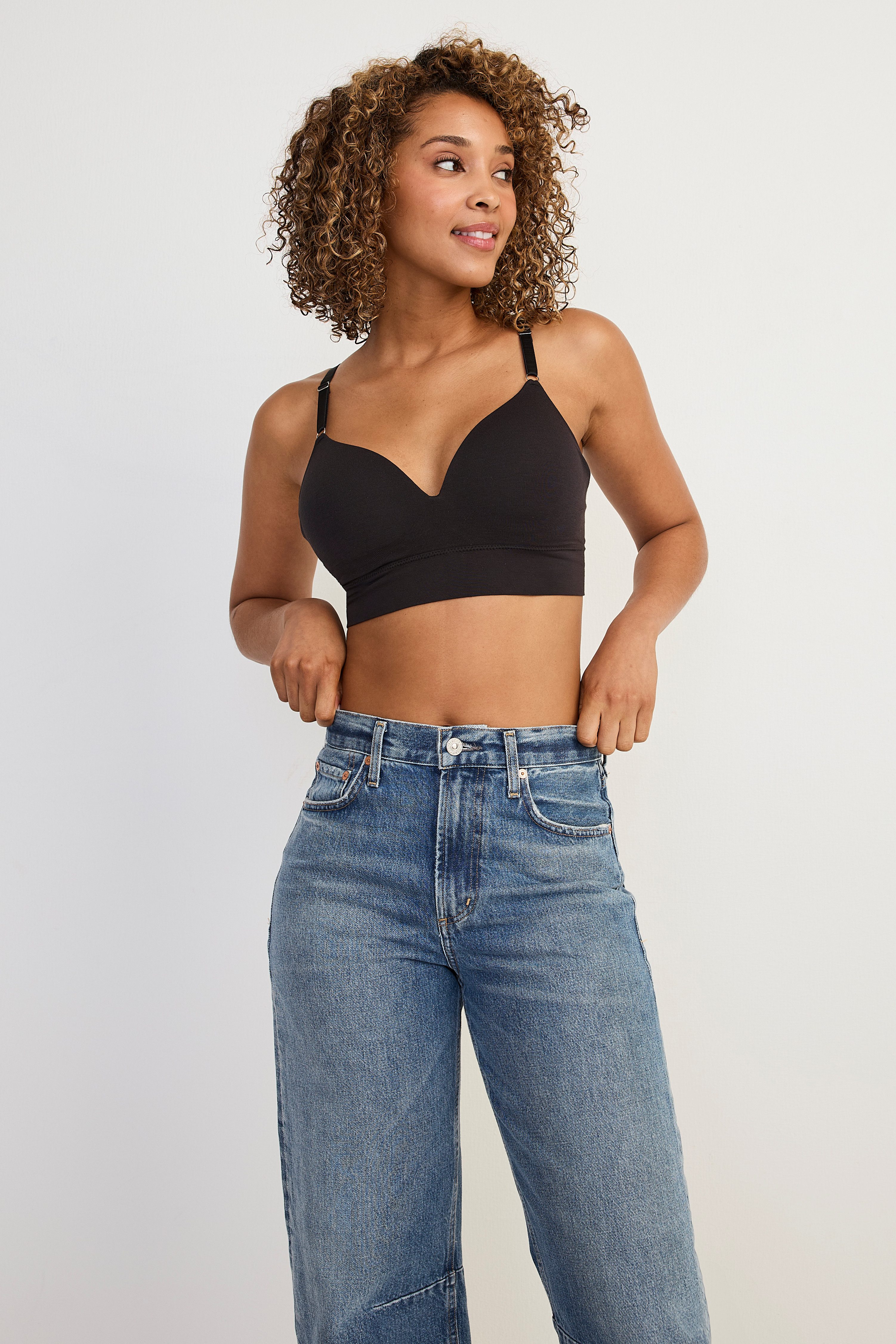 Jockey Bralette Seamfree Comfort (2er Pack) tiefer V-Ausschnitt, schmale Träger, ohne Seitennähte – Bild 2 von 5