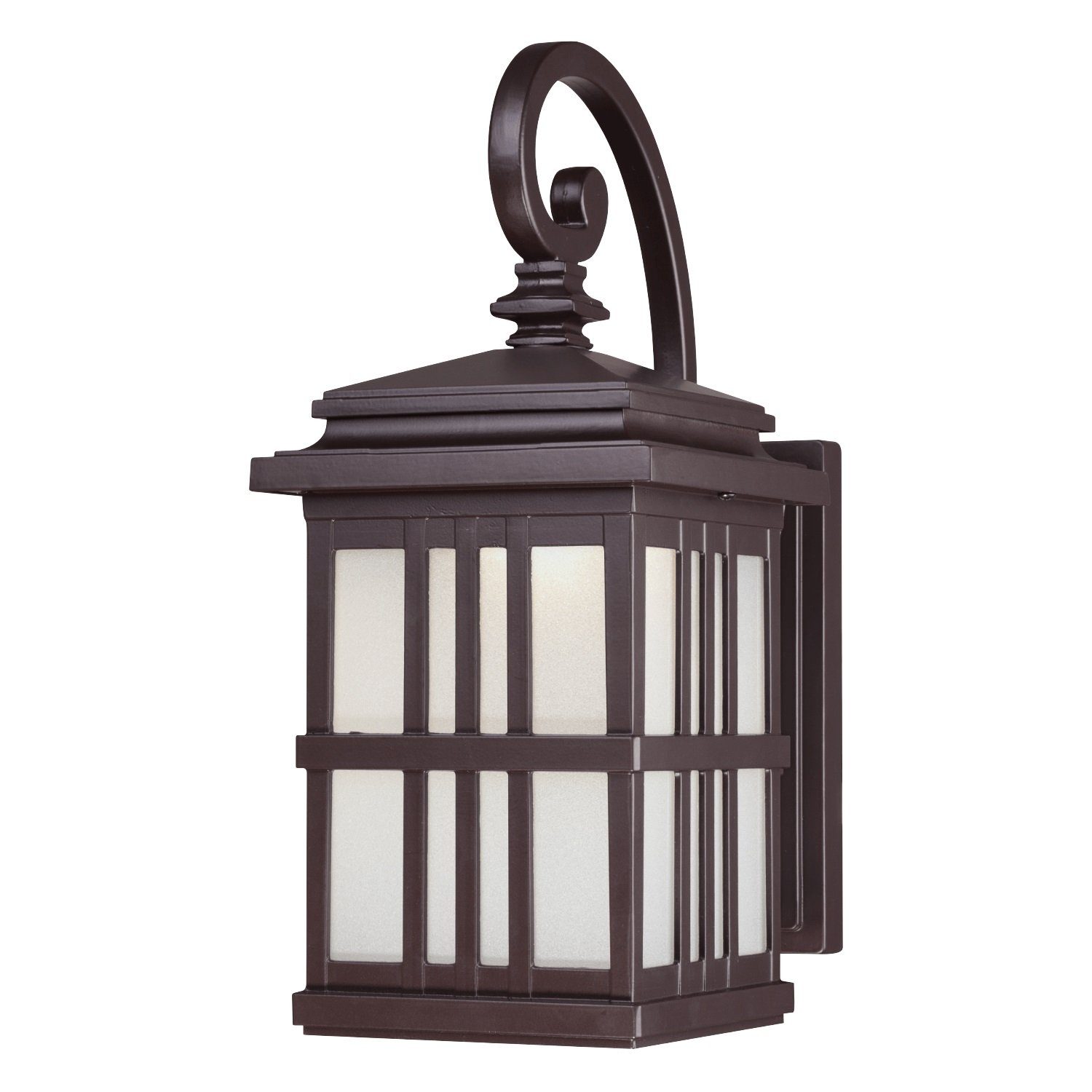 LED Außen-Wandleuchte Laterne Bronze Mattglas