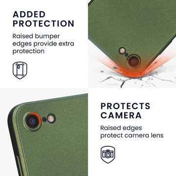 kwmobile Handyhülle Hülle für Apple iPhone SE / 8 / 7, Silikon Case - Soft Handyhülle - Handy Cover in Metallic Tannengrün