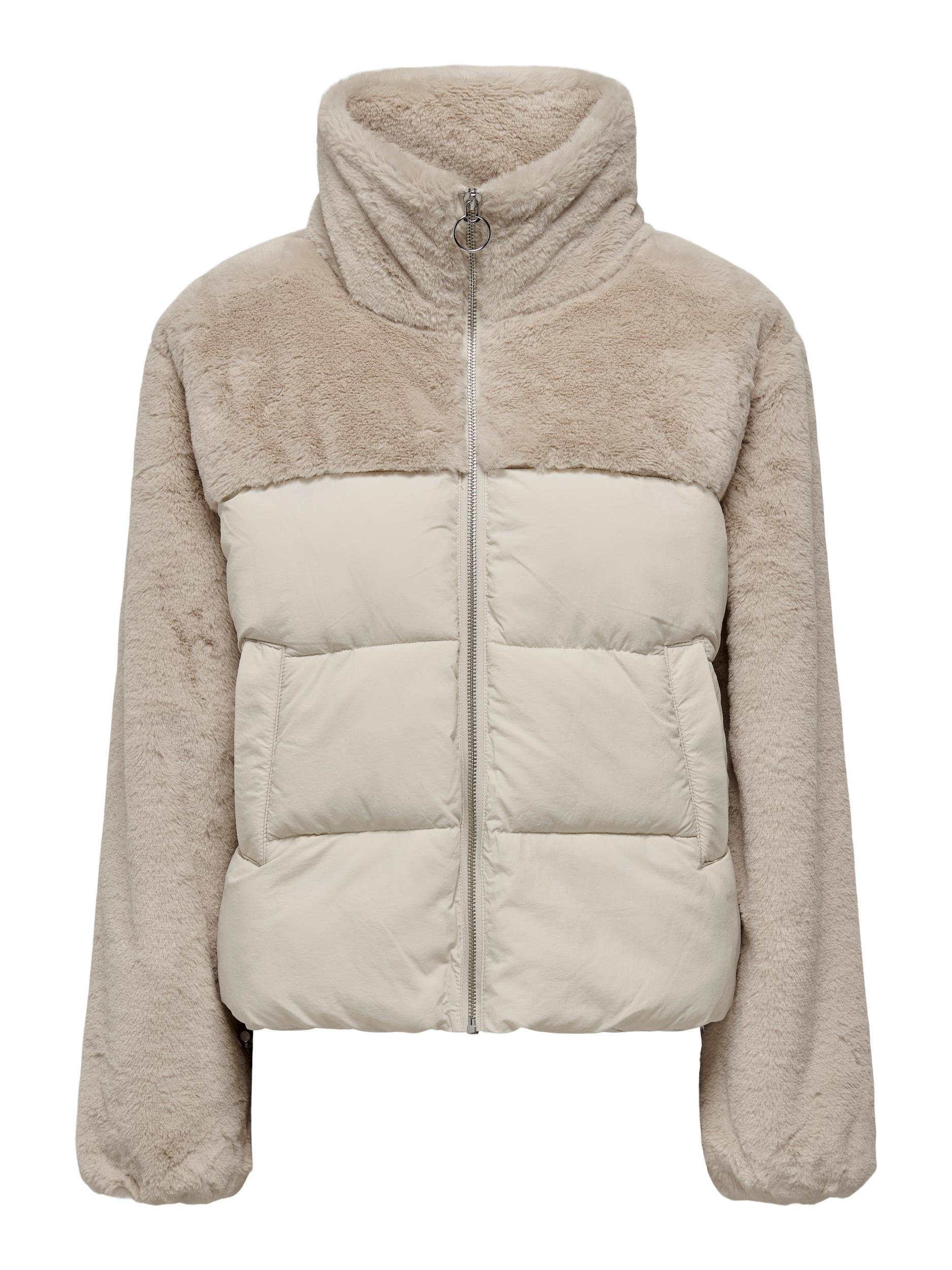 Steppjacke ONLWANJA – Jacke mit Plüschdetails und hohem Kragen