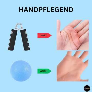 BestGoods Handmuskeltrainer Hand Therapie Bälle, Antistressbälle, 3 Widerstandsstärken (3-St), Knet- Hand-Übungsbälle