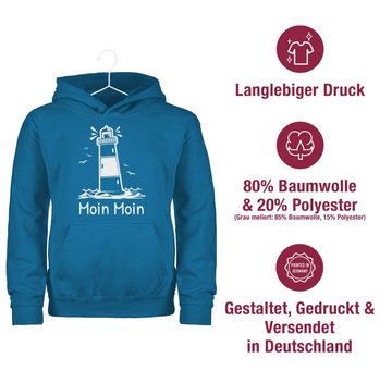 Shirtracer Hoodie Moin Moin - Leuchtturm Statement Sprüche Kinder