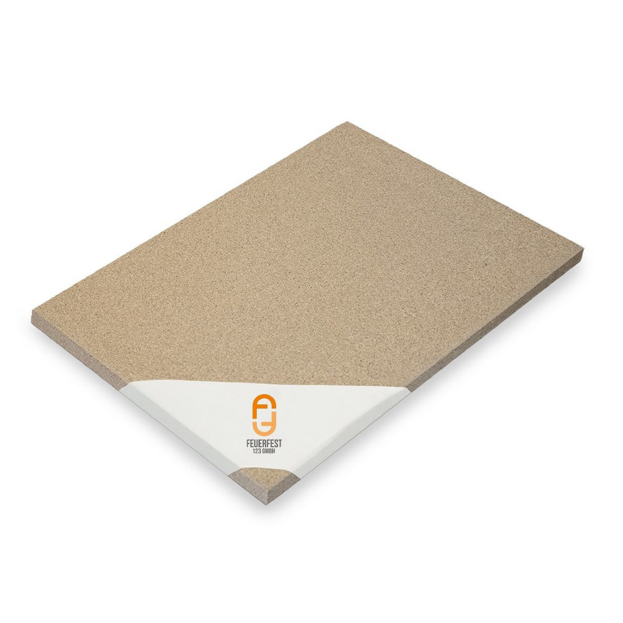 Feuerfest 123 GmbH Feuerraumplatten Vermiculite Platte 300x200x25mm 600KG/m³, - Hitzebeständig bis 1.150 °C - Brandschutzplatte Feuerraum