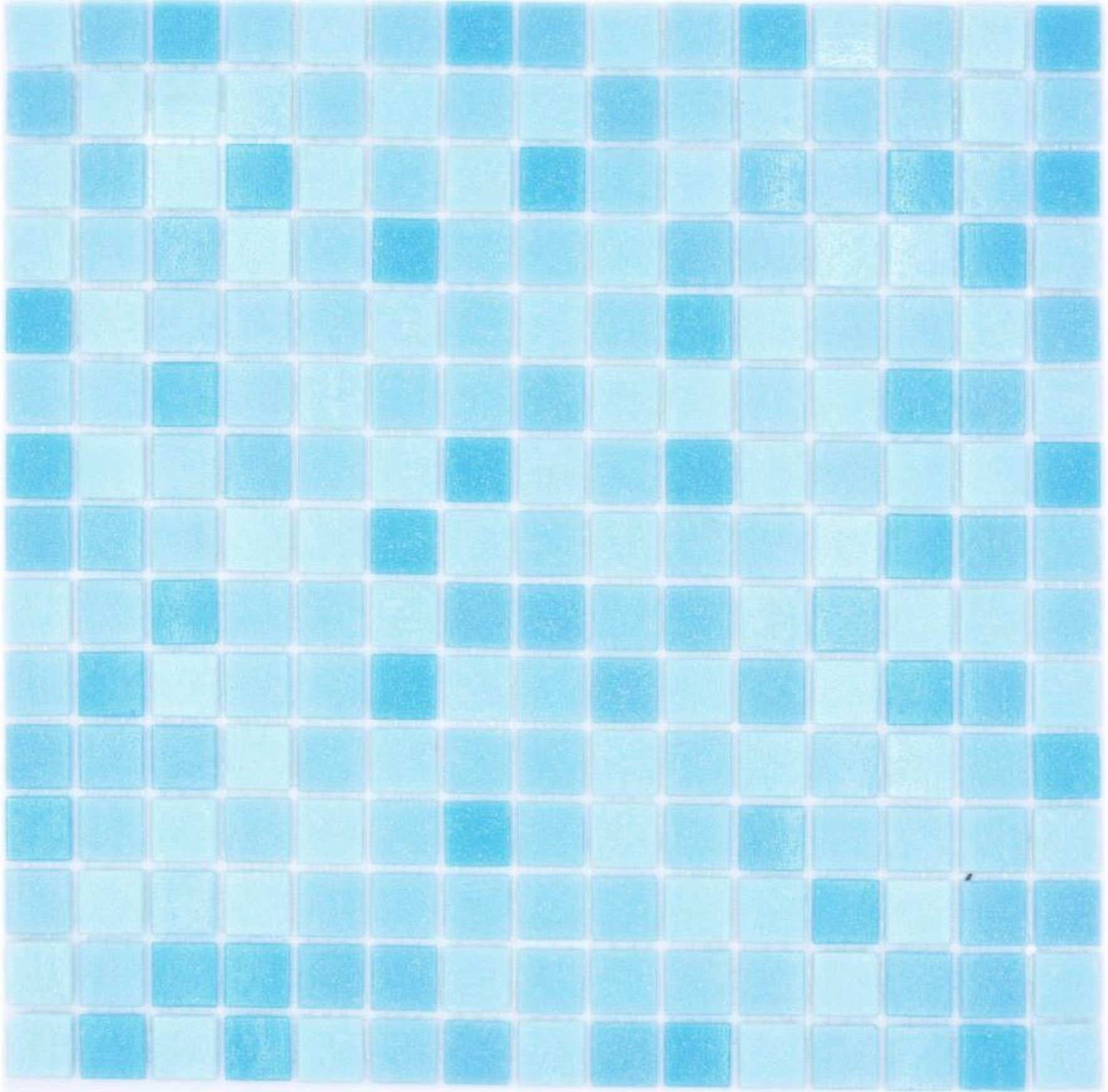 Mosani Bodenfliese Glasmosaik Mosaikfliesen hellblau Poolmosaik