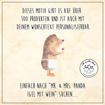 Mr. & Mrs. Panda Hundefliege Igel Wein - Gelb Pastell - Geschenk, Tiere, klein, Halstuch, Wein Spr, Polyester