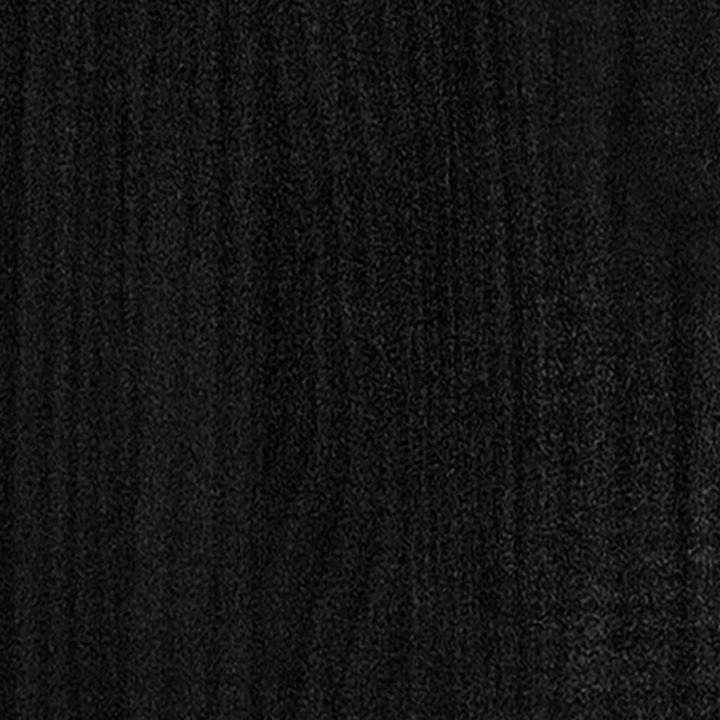 Schwarz cm Schwarz vidaXL Schwarz Couchtisch Kiefer 75x50x33,5 Massivholz | Couchtisch (1-St)