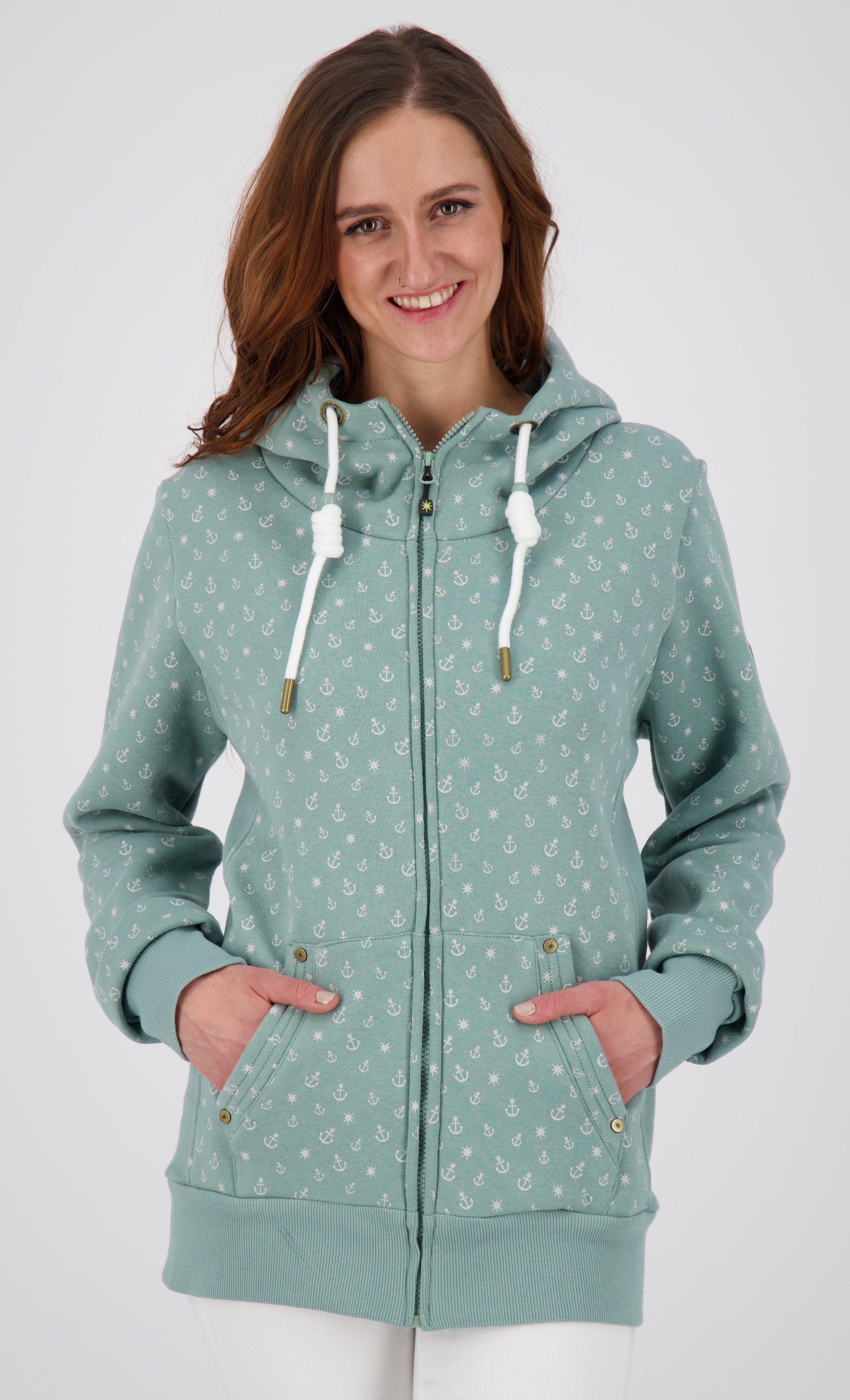 ankerglut Fleecejacke Ankerglut Freundschaft Damen Sweatshirt Jacke günstig online kaufen