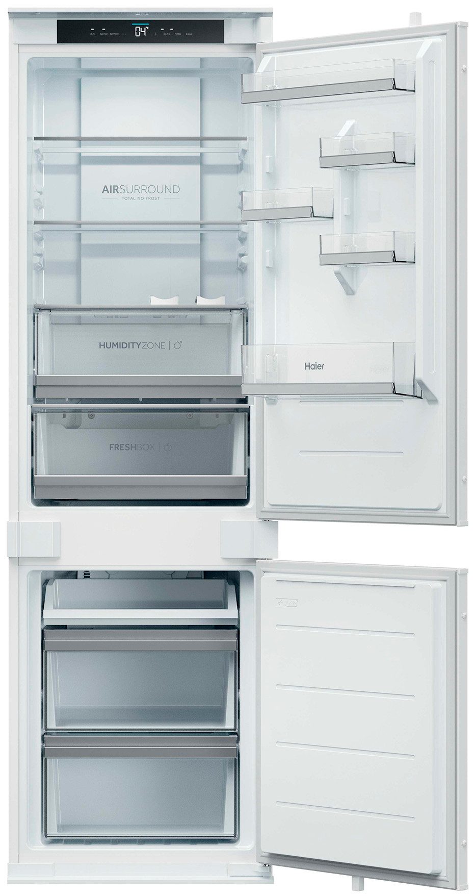 Haier Einbaukühlgefrierkombination ID Titanium 2 HBQW5518E, 177,2 cm hoch, 54 cm breit, Humidity Zone: Obst, Gemüse und Salat 2x länger frisch halten