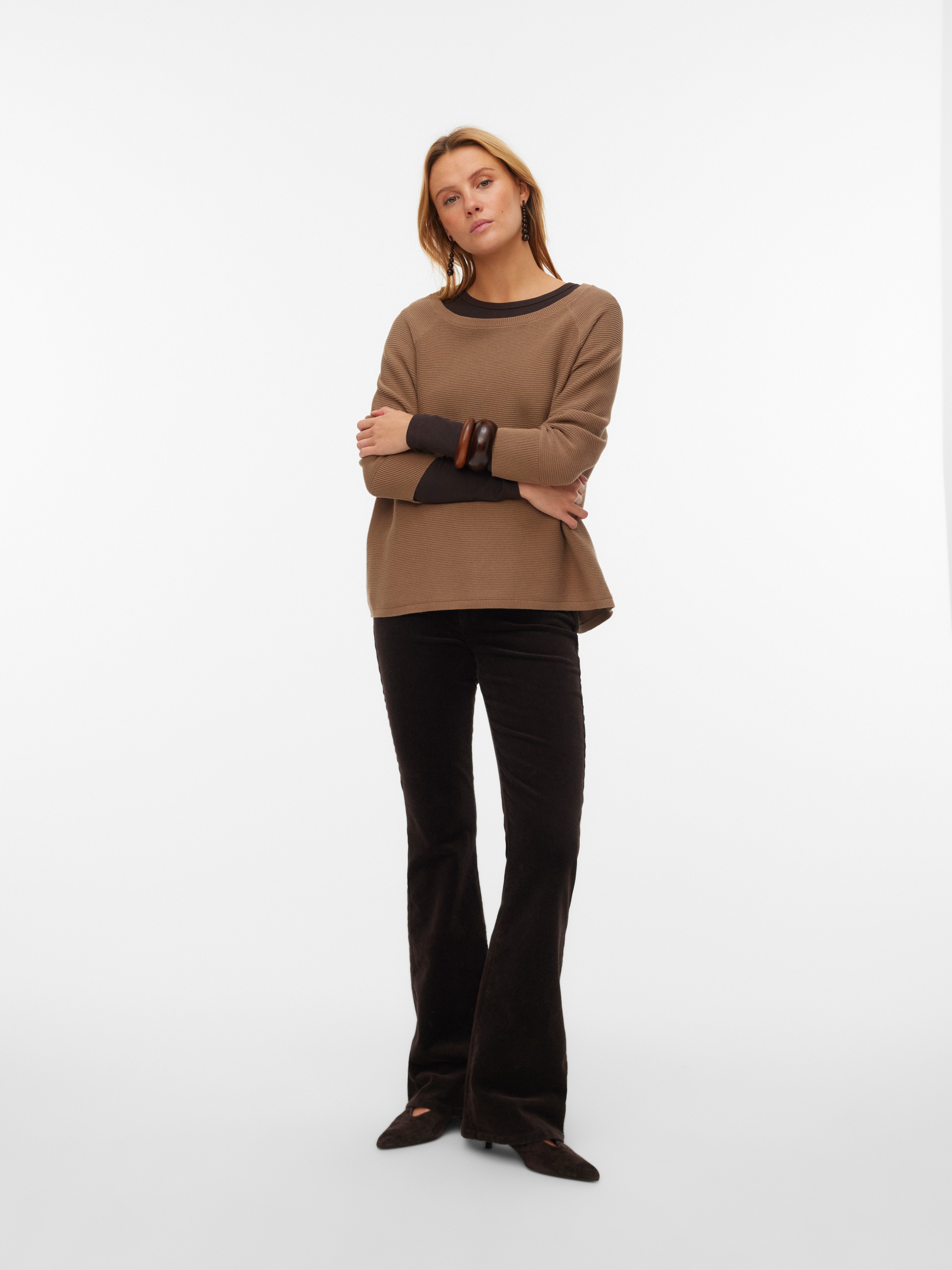 Vero Moda Strickpullover VMNEW NORA 3/4 BOATNECK PULLOVER NOOS