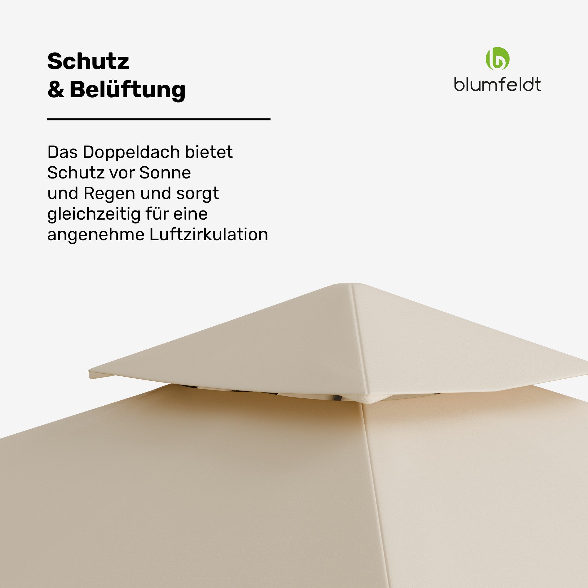 blumfeldt Pavillon Grandezza, (Set), Gartenpavillon Outdoor Garten mit 4 Seitenteilen Stahl 275x297x297 cm