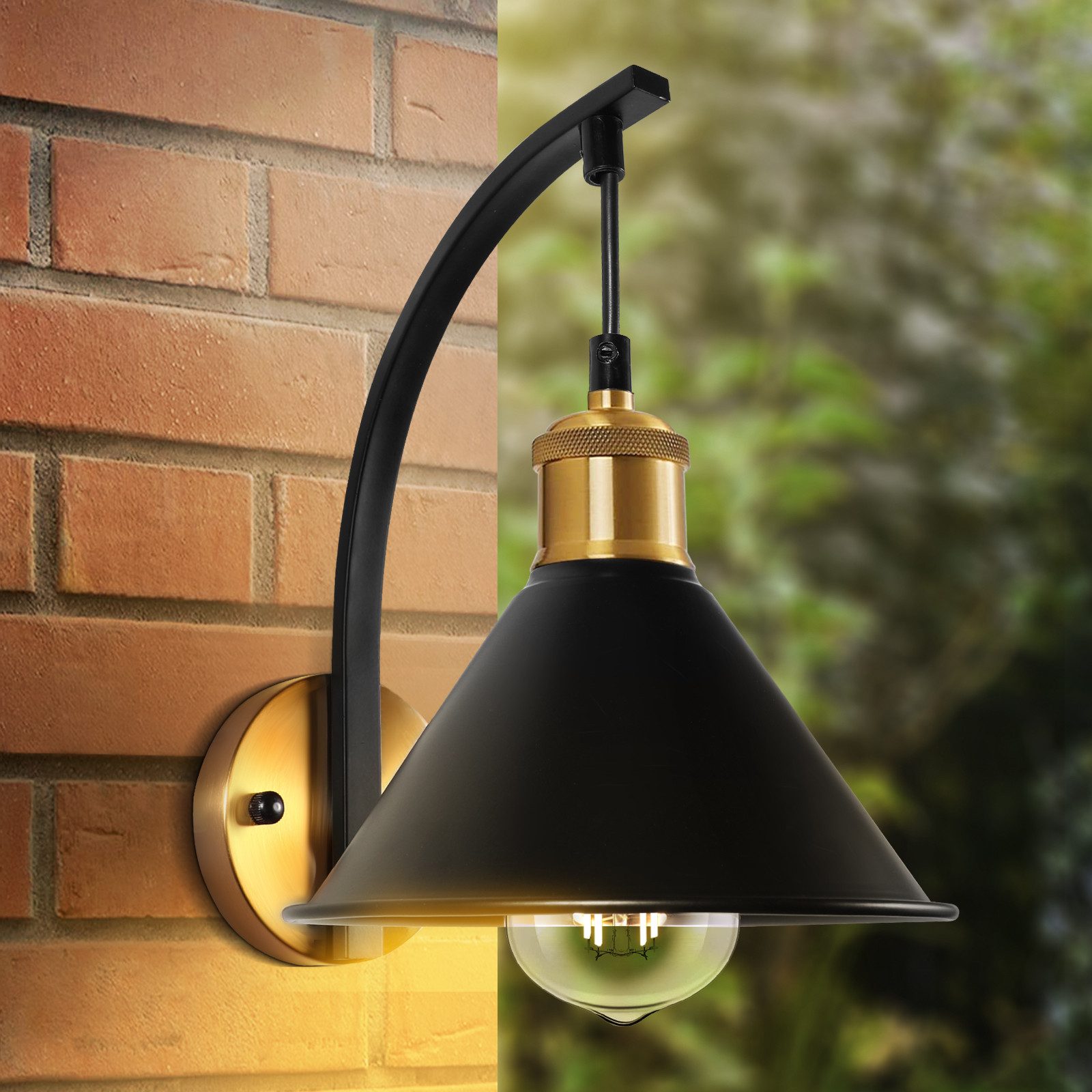 BlingBin Wandleuchte Retro Wandleuchte im Industrial günstig online kaufen