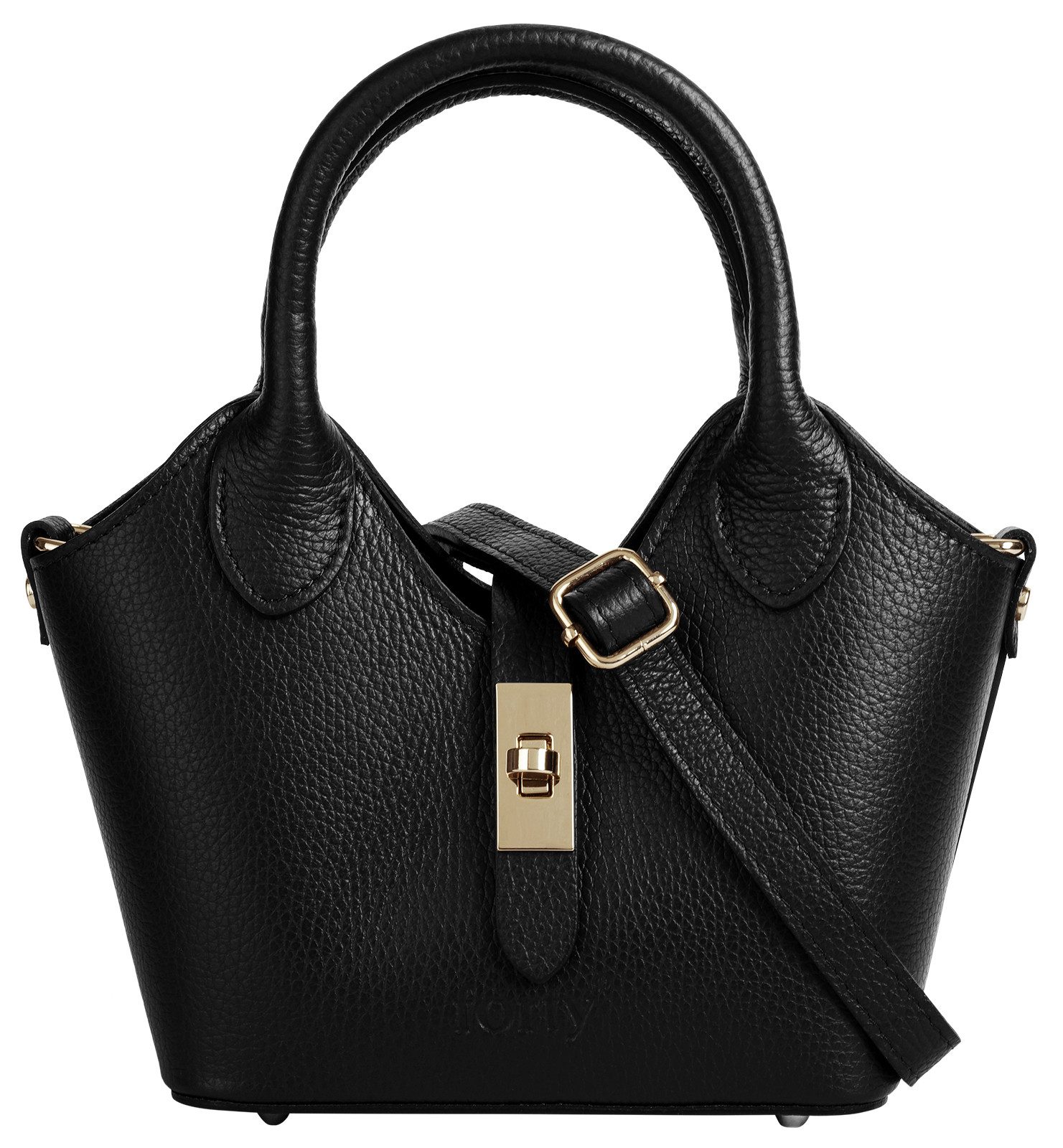 forty° Henkeltasche FORTY° Damen LANVERRA - S echt Leder, Made in Italy, echt Leder, Made in Italy