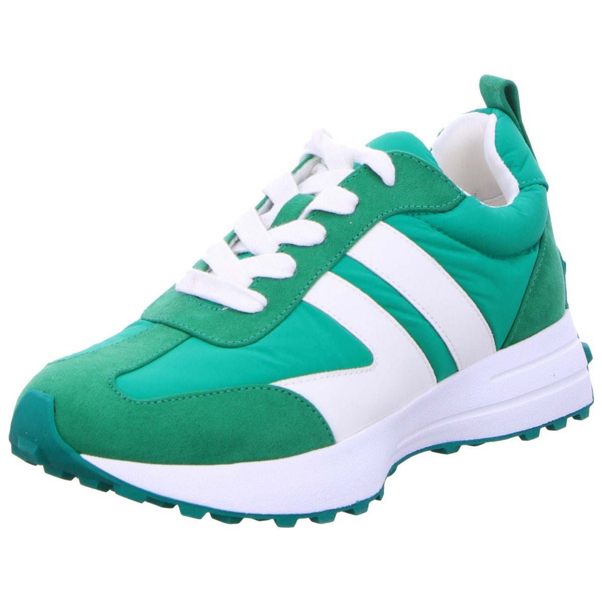 Freizeit Schnürer für Damen in grün Sneaker