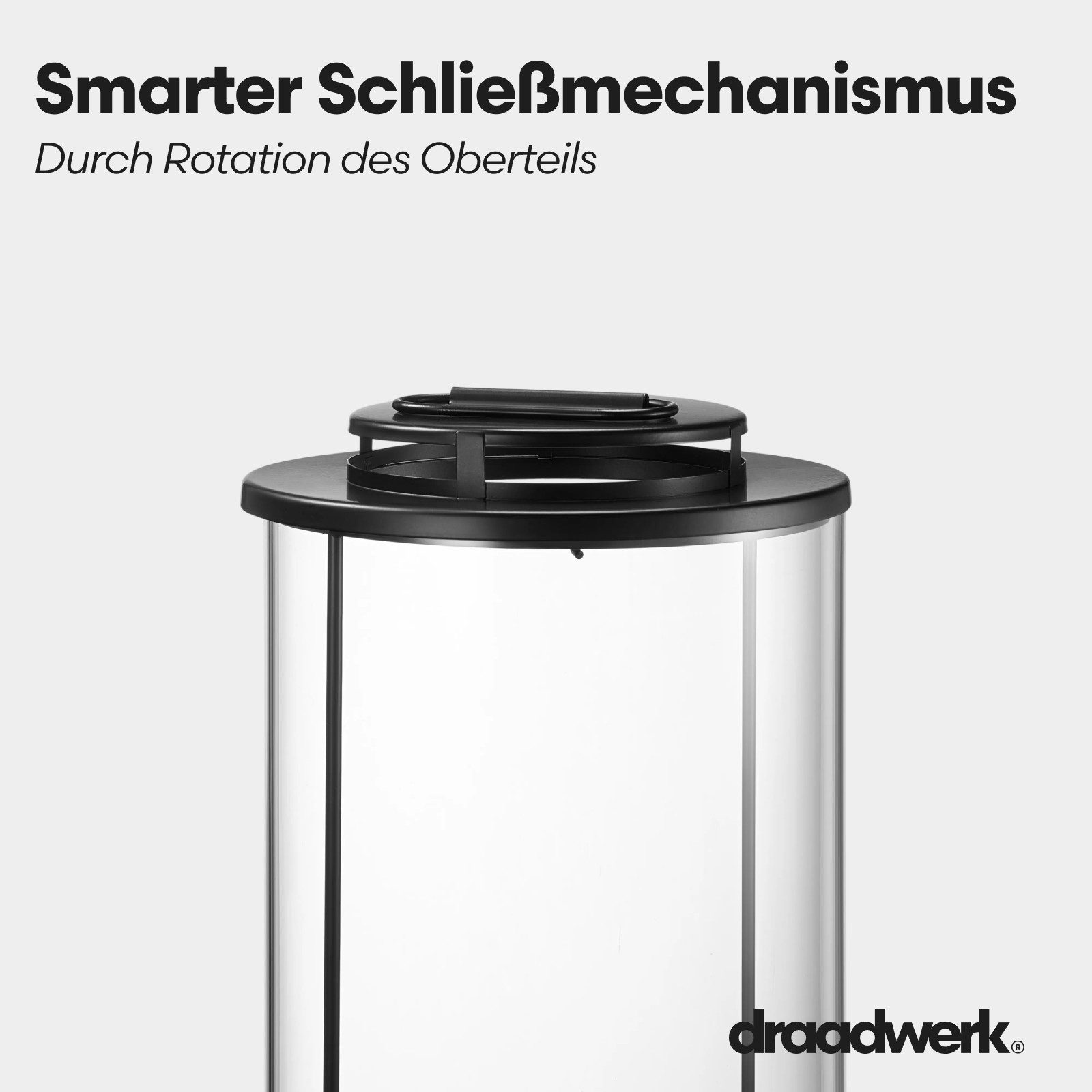 draadwerk® Kerzenlaterne Laternen 2er Set Rund (Glas, Eisen)