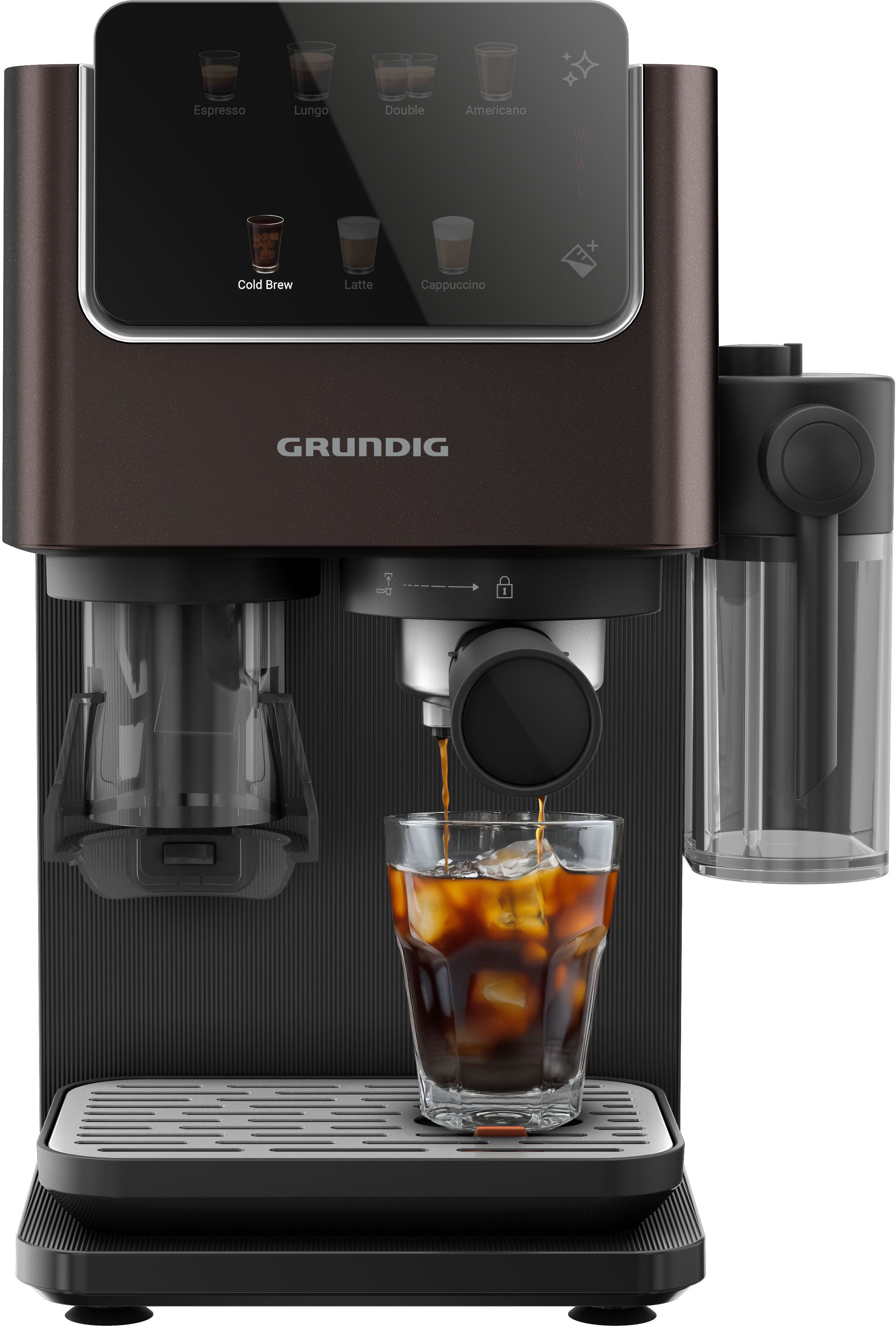 Grundig Espressomaschine KSM 8530, 1688W Kaffeevollautomat mit 20 Bar, Touch & CreamyPro™