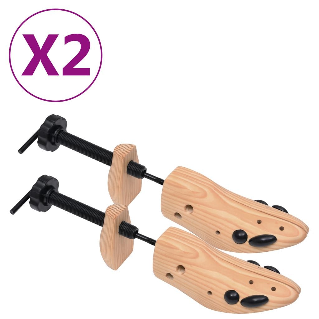 vidaXL Schuhspanner EUR 36-40 Schuhspanner 2 Paar Größe 36-40 Kiefer Massivholz