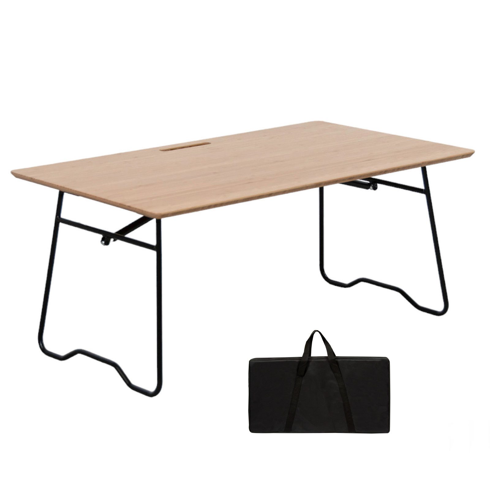 osoltus Campingstuhl osoltus Campingtisch Low Blavand Bambus 78 x 45 cm Gasdruckfeder