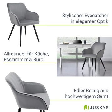 Juskys Loungesessel Tarje, mit Samtbezug, gemütliche Passform, kratzfeste Metallbeine