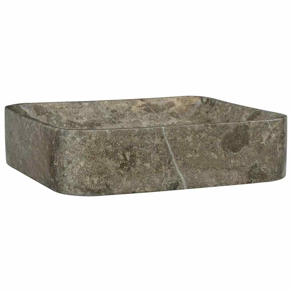 vidaXL Waschbecken Waschbecken Grau 40x40x10 cm Marmor