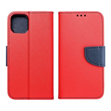 cofi1453 Handyhülle Buch Tasche "Fancy" für Huawei Nova 8i Rot-Blau 6,67 Zoll, Kunstleder Schutzhülle Handy Wallet Case Cover mit Kartenfächern, Standfunktion