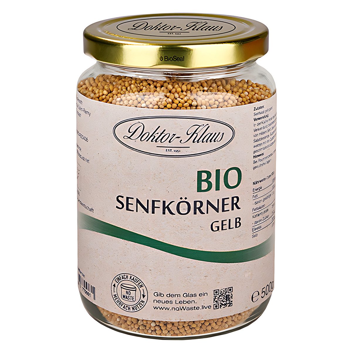 Doktor-Klaus Gewürz ® Senfkörner gelb Bio 500g
