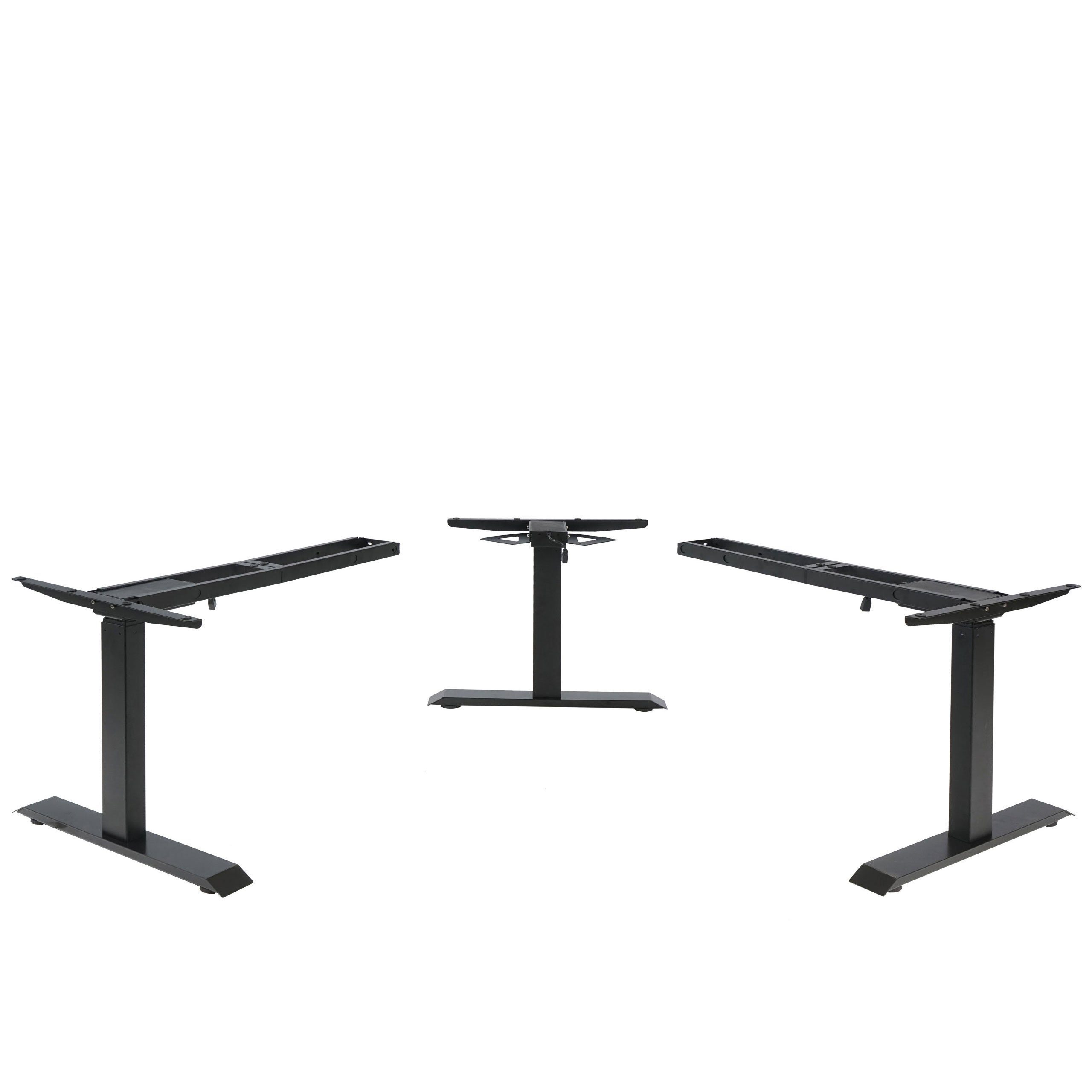 MCW Tischgestell MCW-D40 höhenverstellbar in 1), Stufenlos (3-St., schwarz 3