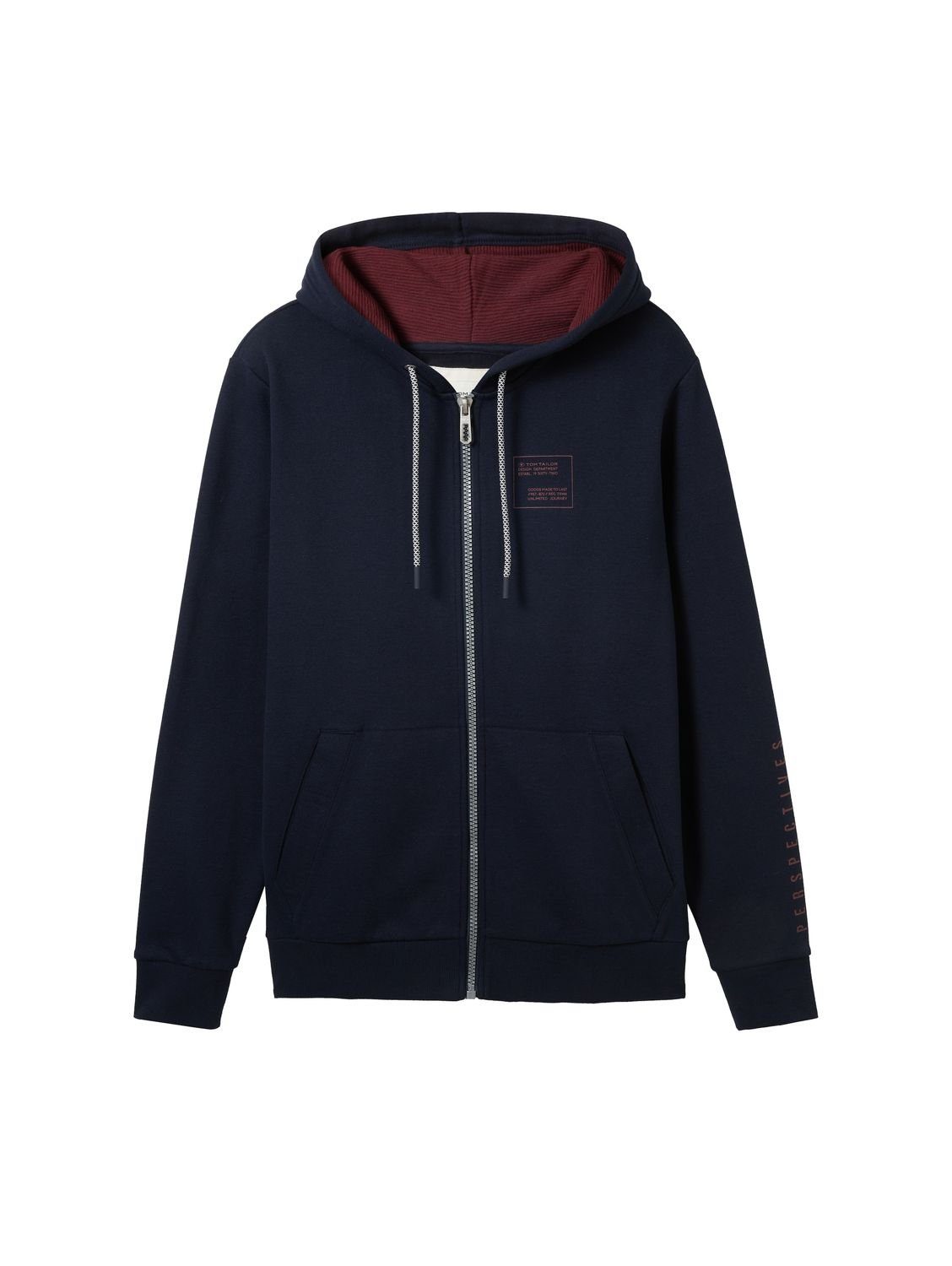 BASIC TAILOR TOM Baumwollmix aus ZIP Blue Hoodie Captain 10668 Sky