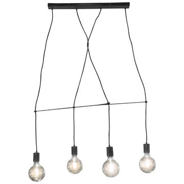 etc-shop LED Pendelleuchte, Leuchtmittel inklusive, Warmweiß, Farbwechsel, Pendelleuchte 4 flammig Retro Lampenfassung Vintage mit Kabel Pendel