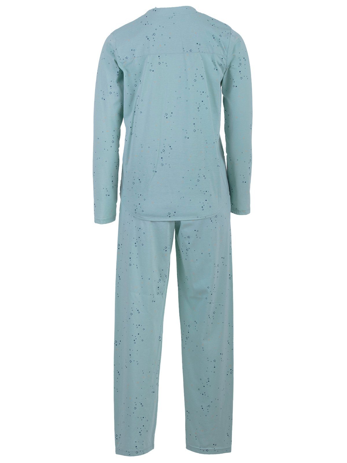 Sterne - Langarm Set Schlafanzug Pyjama zeitlos mint