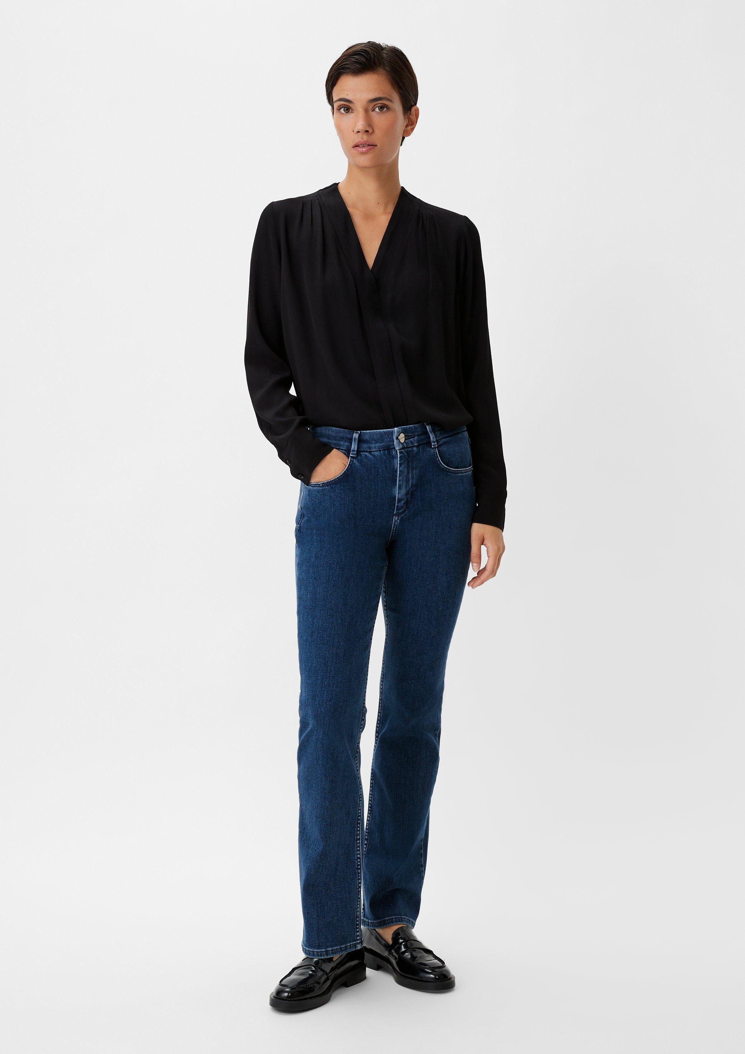 Comma 5-Pocket-Jeans Relaxed: Jeans mit Flared leg Waschung